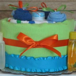 Newborn Boy Baby Gift Blanket Diaper Cake
